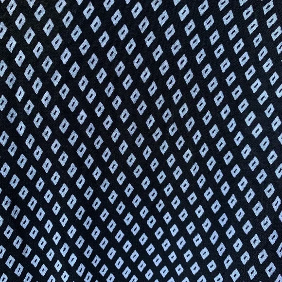 Style Co 3/4 ruffle sleeve button-up Shirt Sz 14P black white check business top - Picture 8 of 16